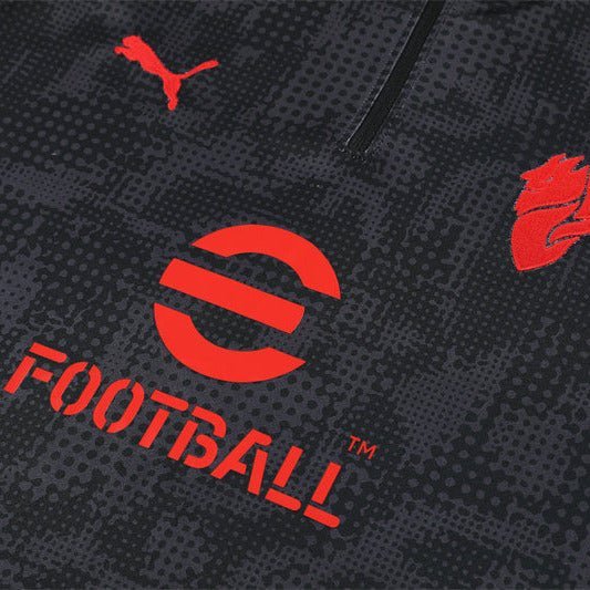 25/26 AC Milan Training Black Tracksuit - Premium Quality Kits at Football Monarch