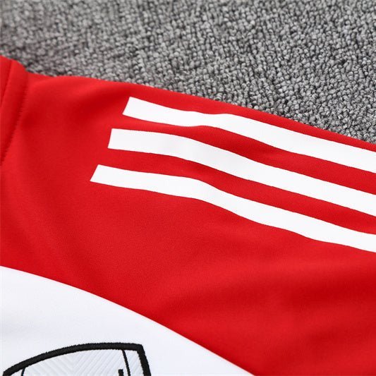 25/26 Arsenal White/Red Tracksuit - Premium Quality Kits at Football Monarch