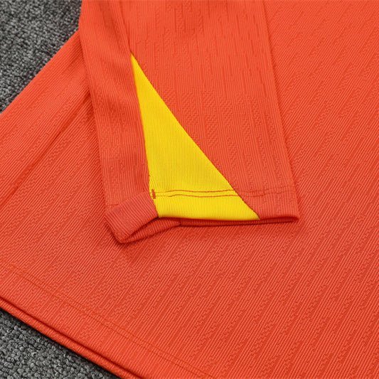 25/26 Brazil Training Orange Kids Size Tracksuit - Premium Quality Kits at Football Monarch