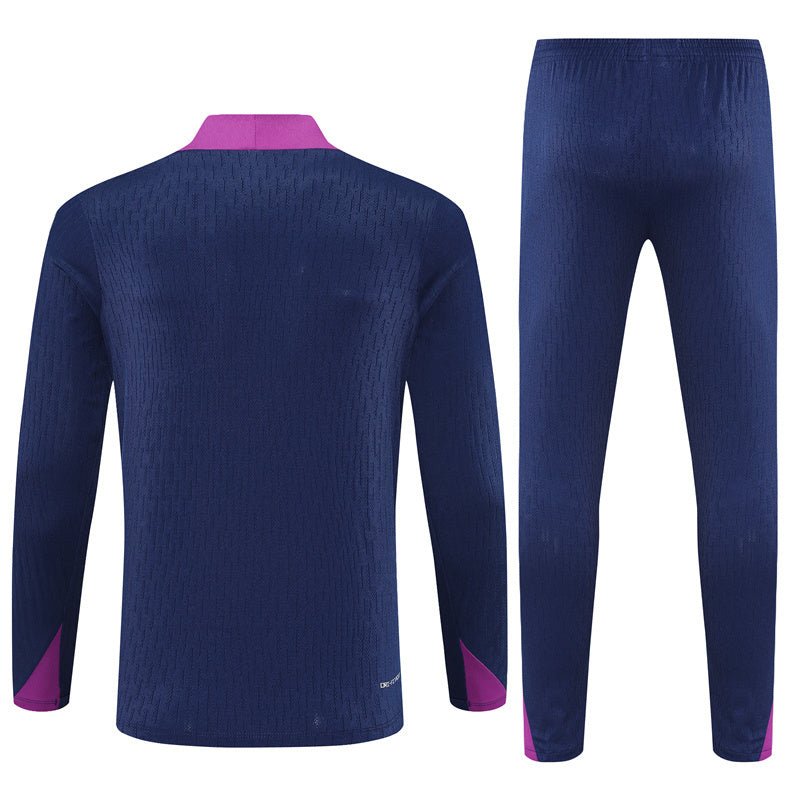 25/26 FC Barcelona Half Zip Training Blue/Purple Tracksuit - Premium Quality Kits at Football Monarch