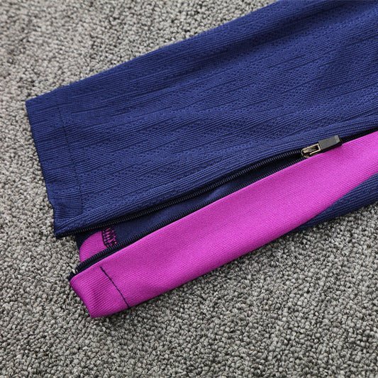 25/26 FC Barcelona Training Blue/Purple Kids Size Tracksuit - Premium Quality Kits at Football Monarch