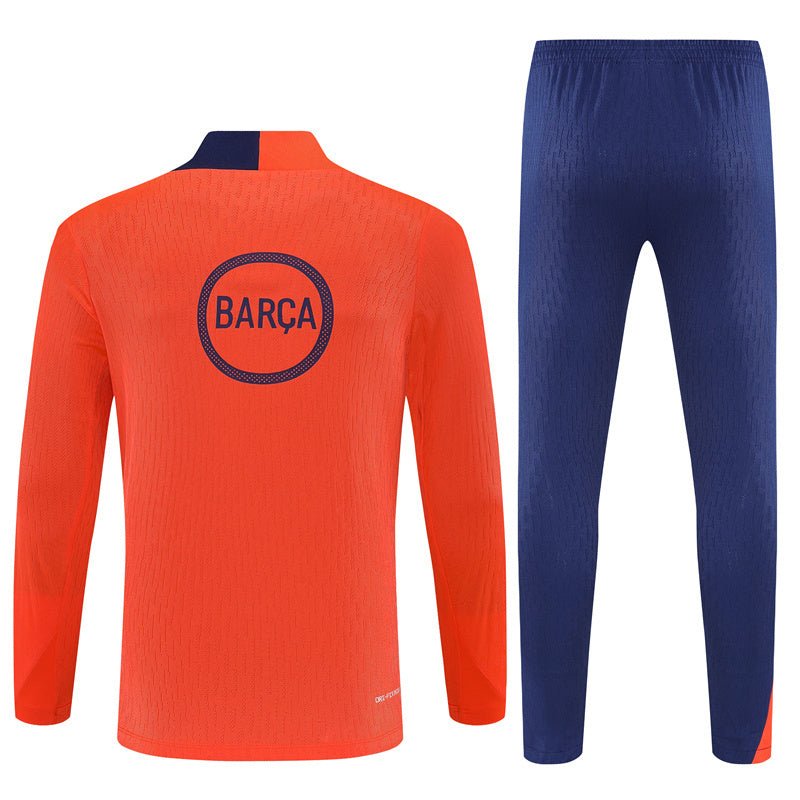 25/26 FC Barcelona Training Orange/Blue Kids Size Tracksuit - Premium Quality Kits at Football Monarch