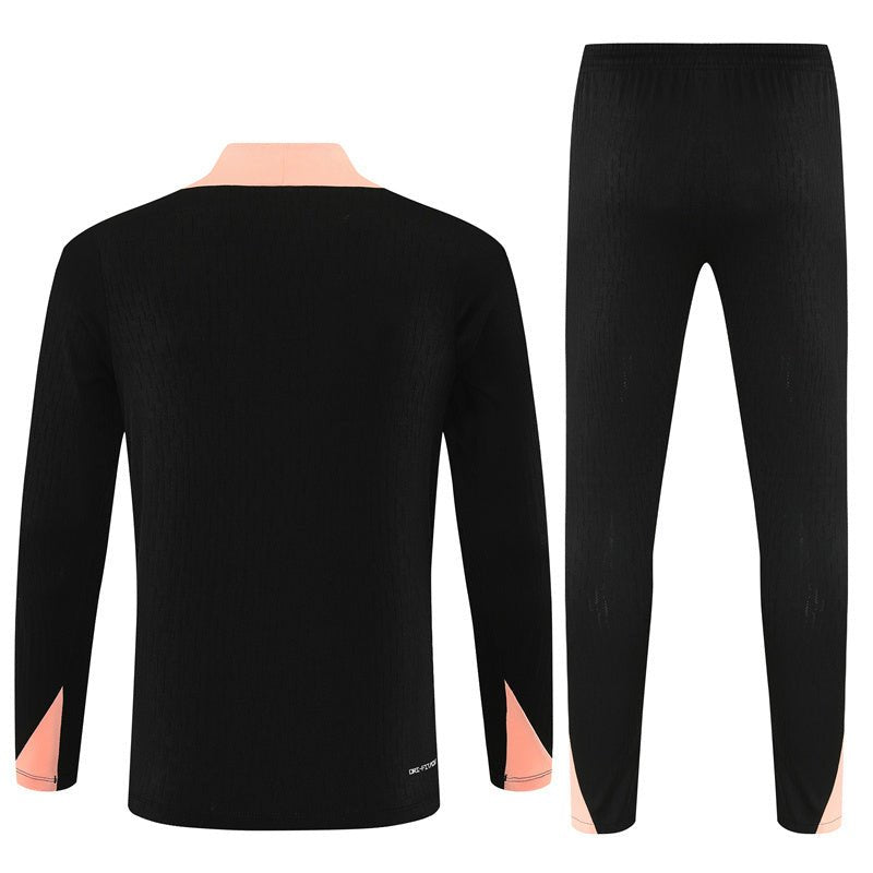 25/26 France Training Black/Light Pink Tracksuit - Premium Quality Kits at Football Monarch