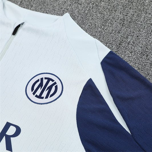 25/26 Inter Milan White Tracksuit - Premium Quality Kits at Football Monarch