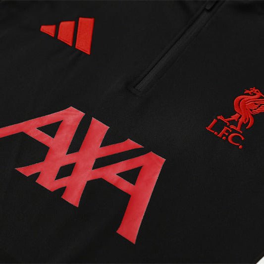 25/26 Liverpool Training Black Tracksuit - Premium Quality Kits at Football Monarch