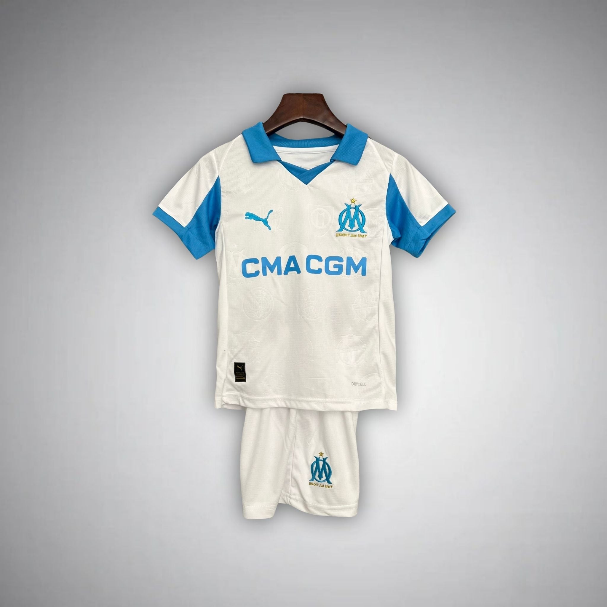 25/26 Marseille Home Kids Size Kit - Premium Quality Kits at Football Monarch