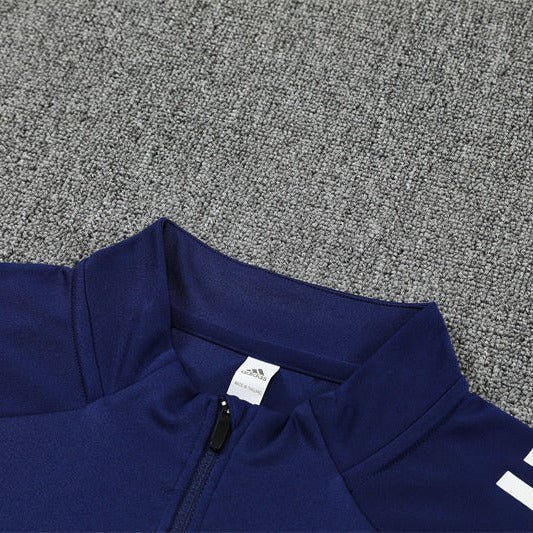 25/26 Real Madrid Training Blue Kids Size Tracksuit - Premium Quality Kits at Football Monarch