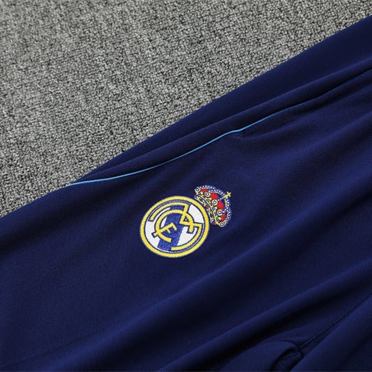 25/26 Real Madrid Training Blue Tracksuit - Premium Quality Kits at Football Monarch