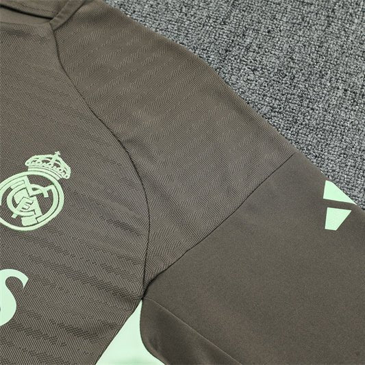 25/26 Real Madrid Training Dark Olive Tracksuit - Premium Quality Kits at Football Monarch