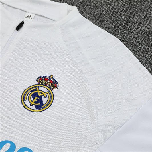 25/26 Real Madrid Training White/Light Blue Tracksuit - Premium Quality Kits at Football Monarch