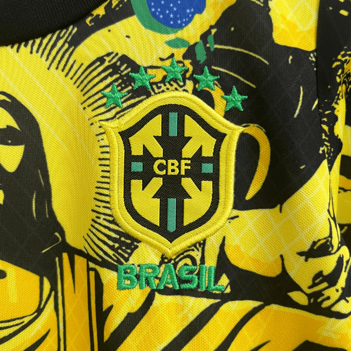 Brazil "Jesus" Premium Kids Size Yellow Kit - Premium Quality Kits at Football Monarch