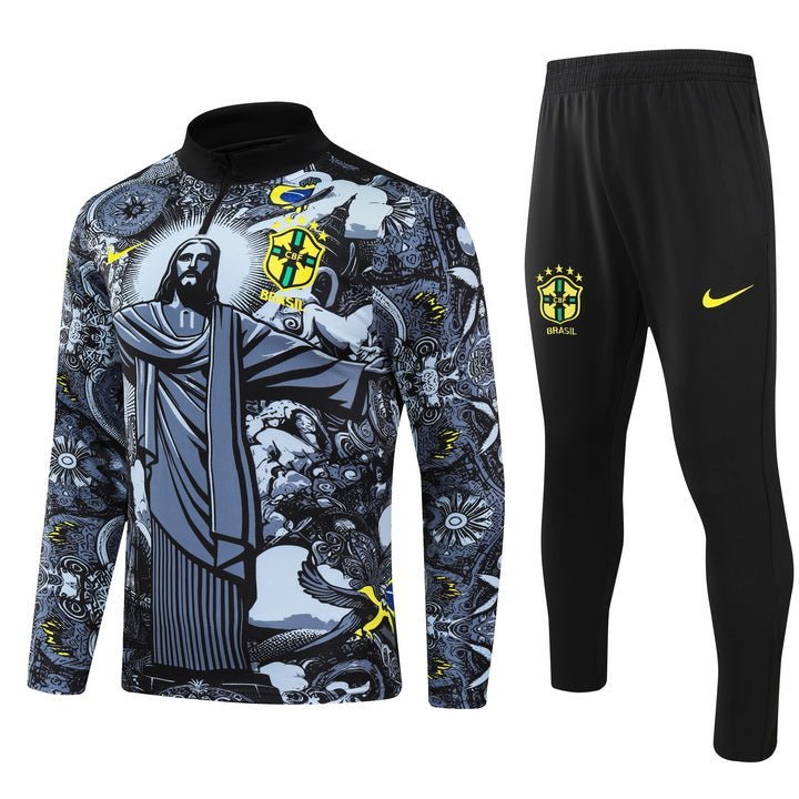 Brazil "Jesus" Premium Tracksuit - Premium Quality Kits at Football Monarch