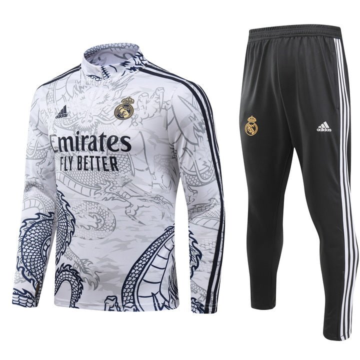 Real Madrid "Dragón Blanco" Premium Tracksuit - Premium Quality Kits at Football Monarch