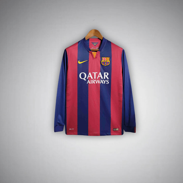 14/15 FC Barcelona Home Long Sleeve Kit - Premium Quality Kits at Football Monarch