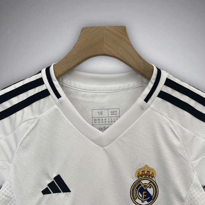 24/25 Real Madrid Home Kids Size Kit - Premium Quality Kits at Football Monarch