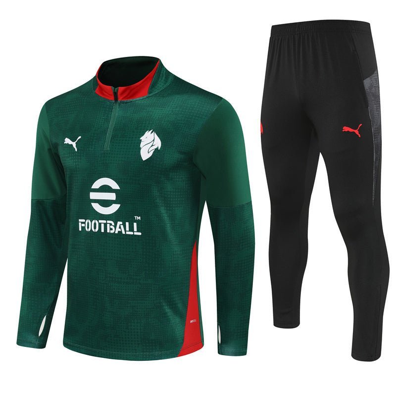 25/26 AC Milan Training Green Kids Size Tracksuit - Premium Quality Kits at Football Monarch