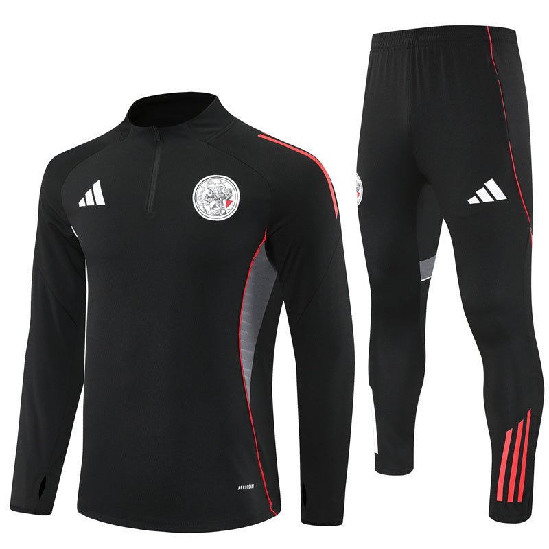 25/26 Ajax Amsterdam Training Black Kids Size Tracksuit - Premium Quality Kits at Football Monarch