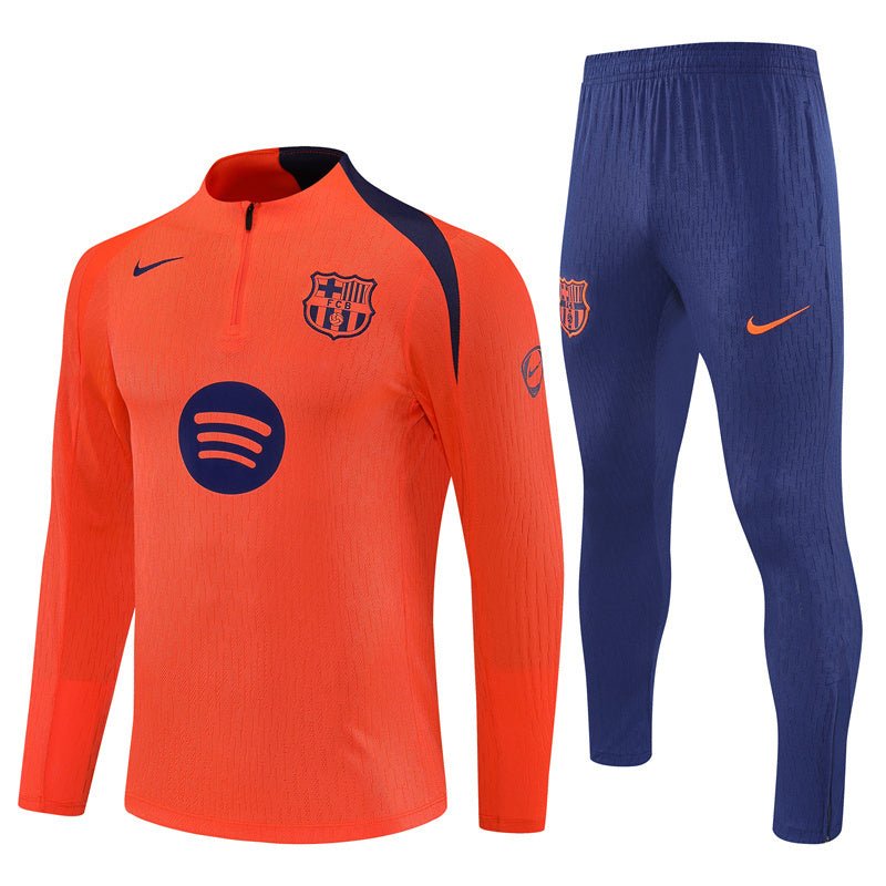 25/26 FC Barcelona Training Orange/Blue Kids Size Tracksuit - Premium Quality Kits at Football Monarch