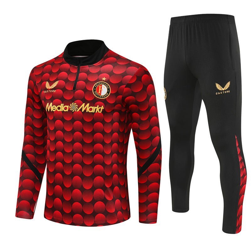 25/26 Feyenoord Pre - Match Home Kids Size Tracksuit - Premium Quality Kits at Football Monarch