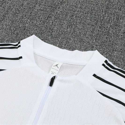 25/26 PSG x Jordan White Kids Size Tracksuit - Premium Quality Kits at Football Monarch