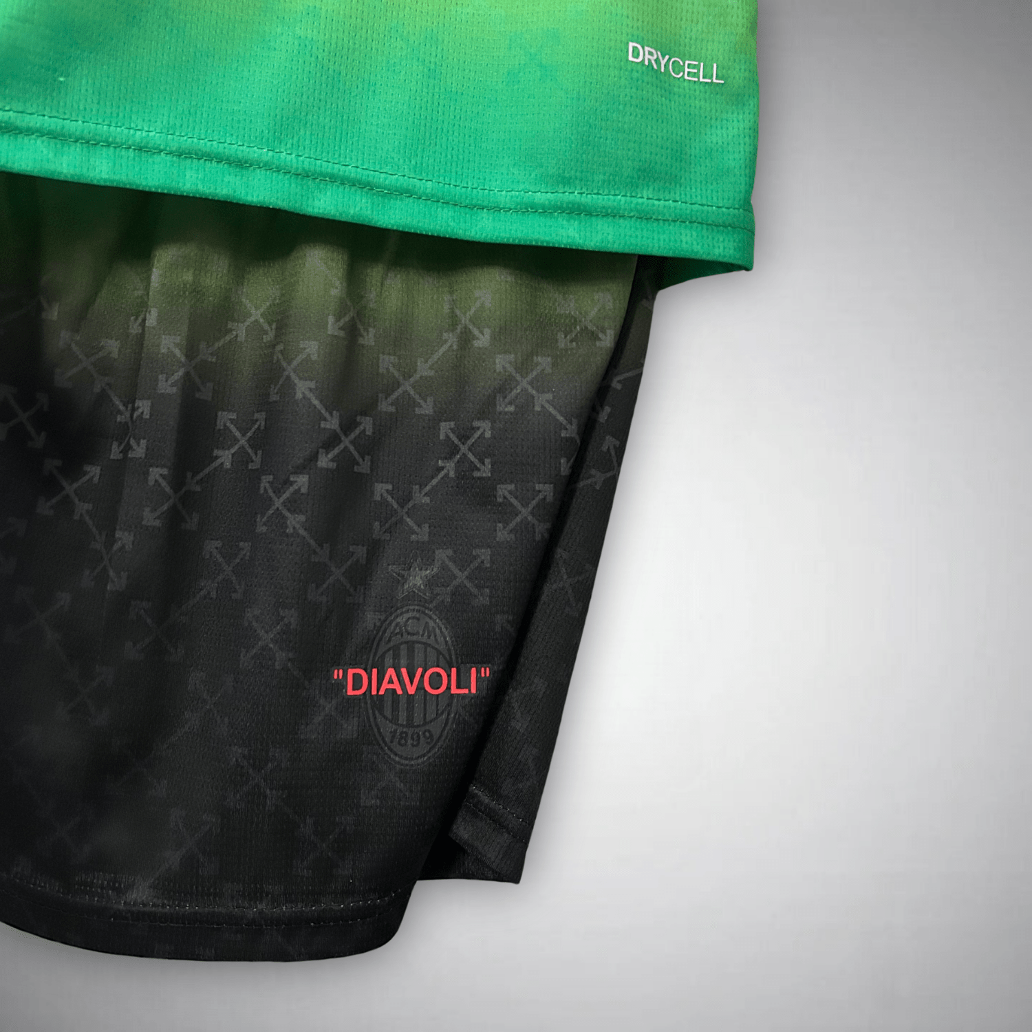 AC Milan x Off - White "Diavoli" Premium Kids Size Kit - Premium Quality Kits at Football Monarch