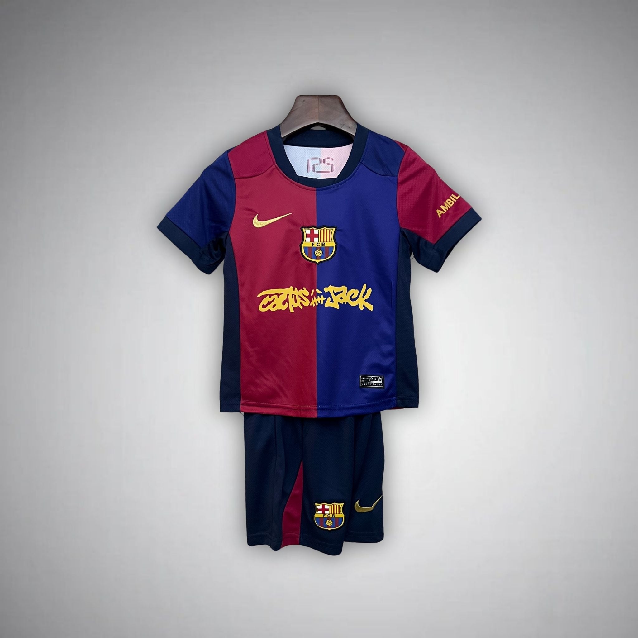 FC Barcelona x Cactus Jack Home Kids Size Kit - Premium Quality Kits at Football Monarch