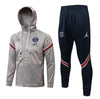 PSG Dark Gray and Blue Premium Tracksuit - Premium Quality Kits at Football Monarch