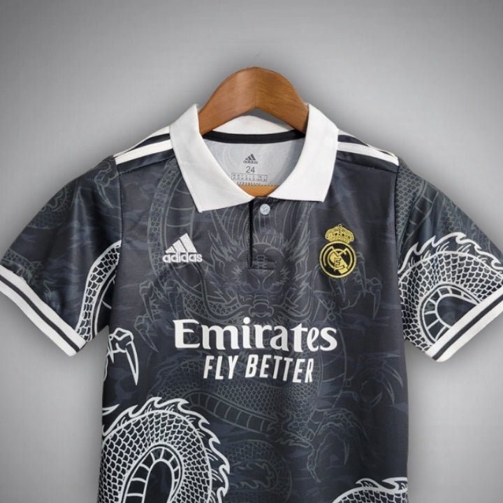 Real Madrid "Dragon Negro" Premium Kids Size Kit - Premium Quality Kits at Football Monarch