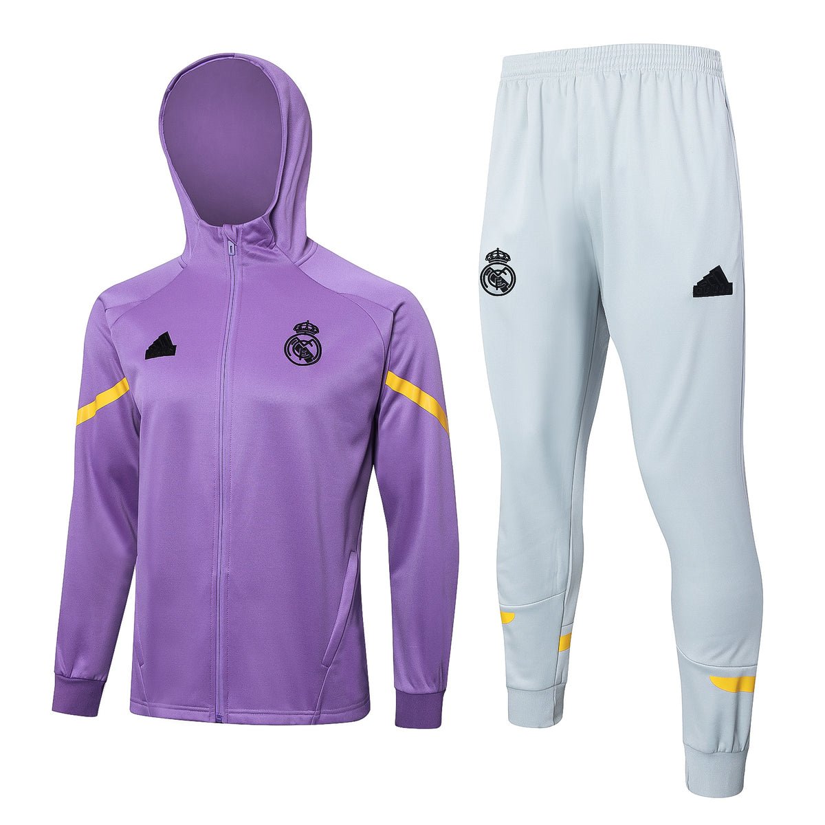 Real Madrid Purple and White Premium Tracksuit - Premium Quality Kits at Football Monarch