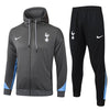 Tottenham Gray and Black Premium Tracksuit - Premium Quality Kits at Football Monarch