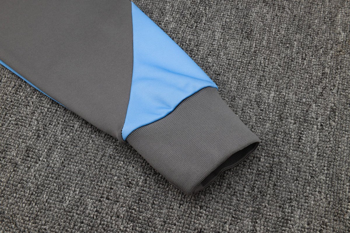 Tottenham Gray and Black Premium Tracksuit - Premium Quality Kits at Football Monarch